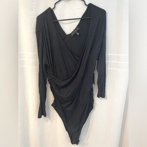 Eloquii Black Shirred Body Suit